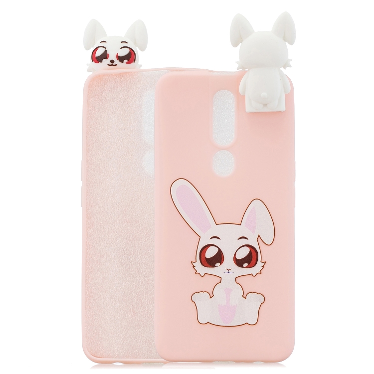 

For OPPO F11 Cartoon Shockproof TPU Protective Case with Holder(Rabbit)