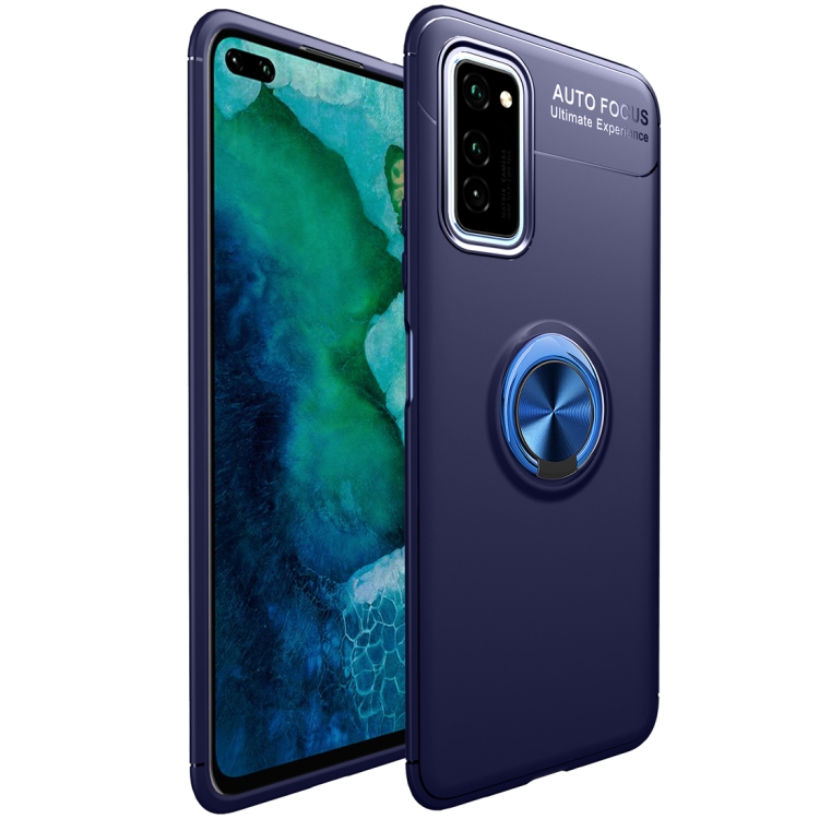 

For Huawei Honor V30 Lenuo Shockproof TPU Protective Case with Invisible Holder(Blue)