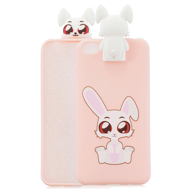

For Xiaomi Redmi GO Cartoon Shockproof TPU Protective Case with Holder(Rabbit)