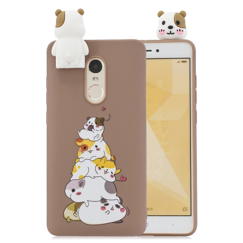 

For Xiaomi Redmi Note 4 / 4X Cartoon Shockproof TPU Protective Case with Holder(Hamsters)