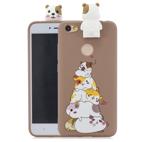 

For Xiaomi Redmi Note 5A Cartoon Shockproof TPU Protective Case with Holder(Hamsters)