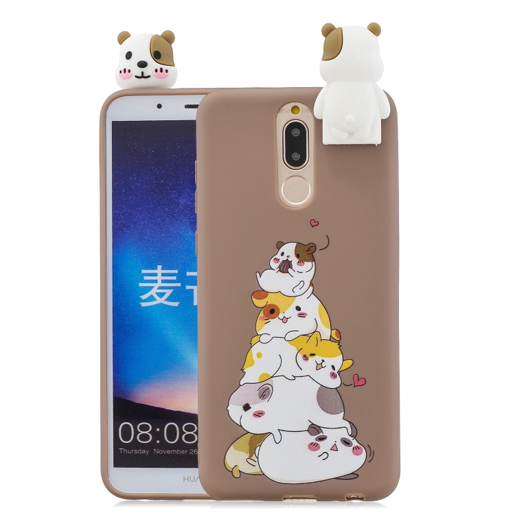 

For Huawei Mate 10 Lite Cartoon Shockproof TPU Protective Case with Holder(Hamsters)