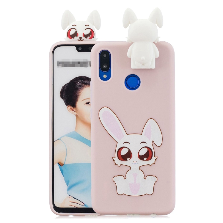 

For Huawei P20 Lite Cartoon Shockproof TPU Protective Case with Holder(Rabbit)