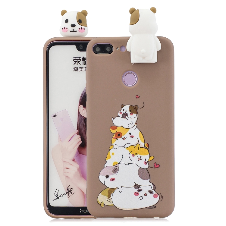 

For Huawei Honor 9 Lite Cartoon Shockproof TPU Protective Case with Holder(Hamsters)