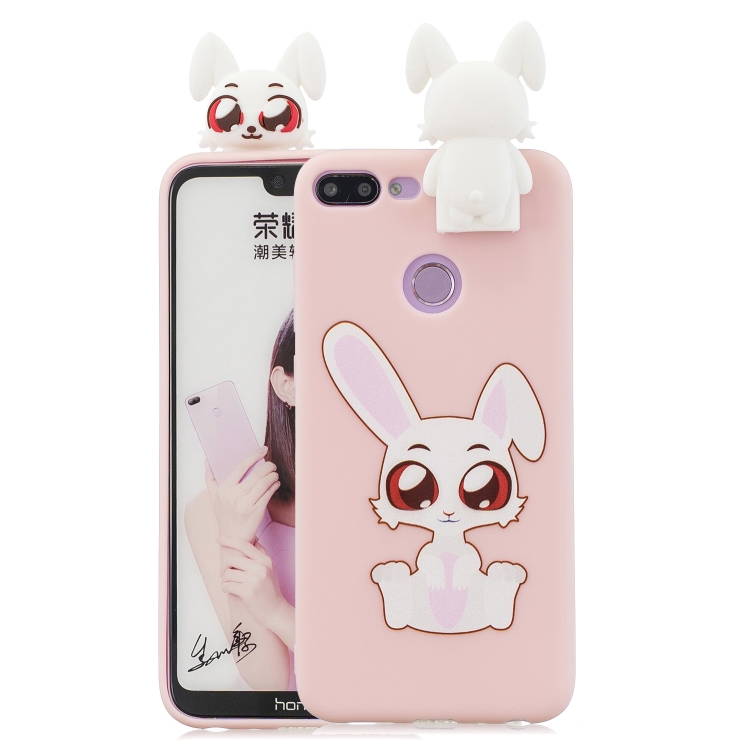 

For Huawei Honor 9 Lite Cartoon Shockproof TPU Protective Case with Holder(Rabbit)