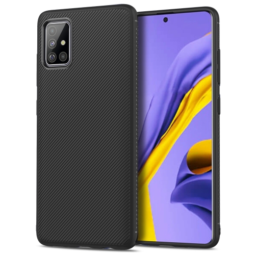 

For Galaxy A51 Lenuo Leshen Series Stripe Texture TPU Protective Case(Black)