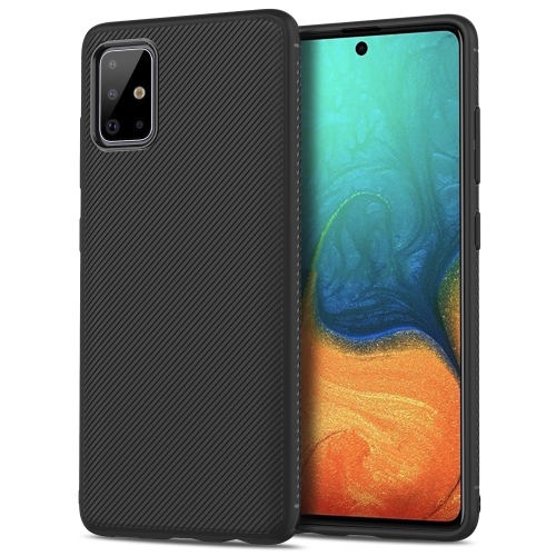 

For Galaxy A71 Lenuo Leshen Series Stripe Texture TPU Protective Case(Black)