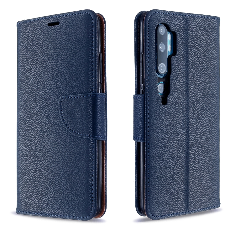 

For Xiaomi CC9 Pro / Note 10 / Note 10 Pro Litchi Texture Pure Color Horizontal Flip PU Leather Case with Holder & Card Slots & Wallet & Lanyard(Dark Blue)