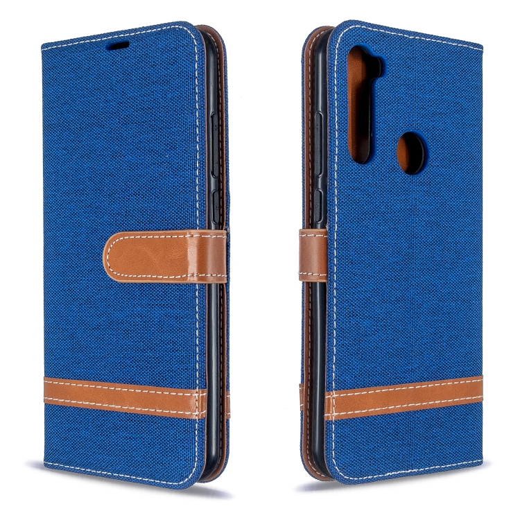 

For Xiaomi CC9 Pro / Note 10 / Note 10 Pro Color Matching Denim Texture Horizontal Flip PU Leather Case with Holder & Card Slots & Wallet & Lanyard(Blue)