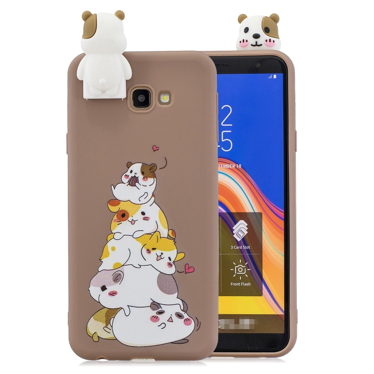 

For Galaxy A5 (2017) Cartoon Shockproof TPU Protective Case with Holder(Hamsters)
