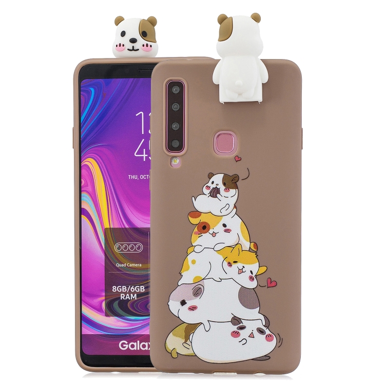 

For Galaxy A920 Cartoon Shockproof TPU Protective Case with Holder(Hamsters)