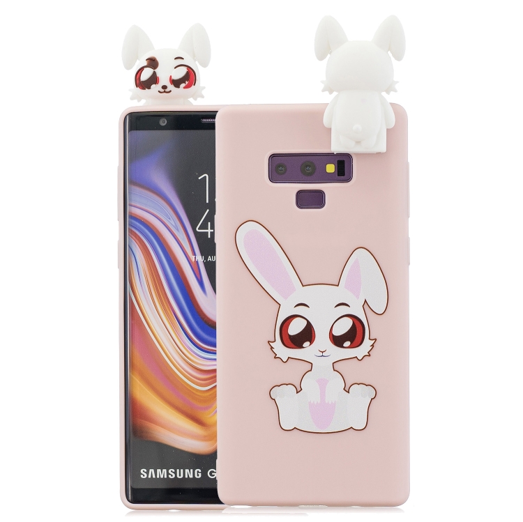 

For Galaxy Note 9 Cartoon Shockproof TPU Protective Case with Holder(Rabbit)