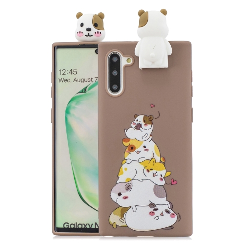 

For Galaxy Note 10 Cartoon Shockproof TPU Protective Case with Holder(Hamsters)
