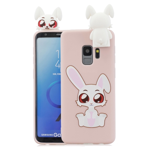 

For Galaxy S9 Cartoon Shockproof TPU Protective Case with Holder(Rabbit)