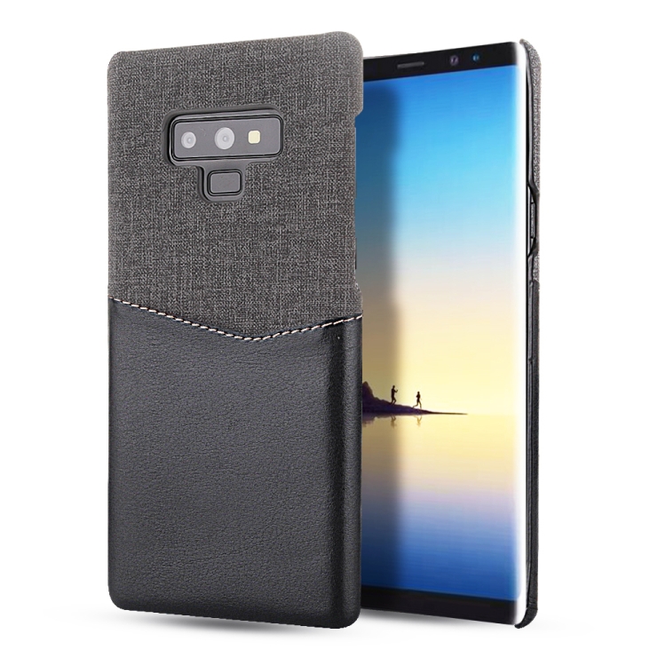 

For Galaxy Note9 PC + PU Splicing Case with Card Slots(Black)