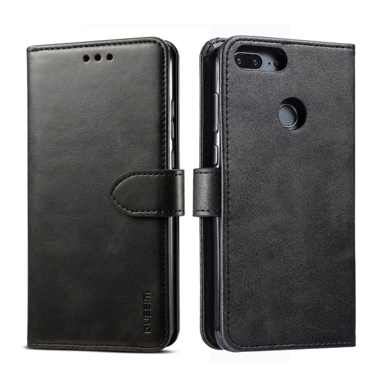 

For Huawei P Smart GUSSIM Business Style Horizontal Flip Leather Case with Holder & Card Slots & Wallet(Black)