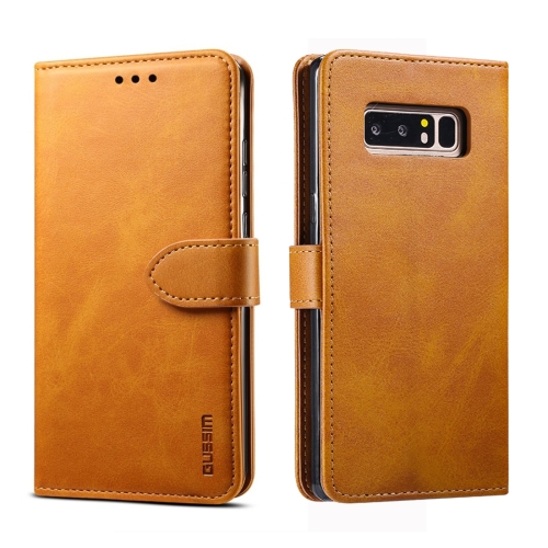 

For Galaxy Note 8 GUSSIM Business Style Horizontal Flip Leather Case with Holder & Card Slots & Wallet(Khaki)