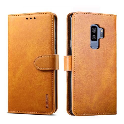 

For Galaxy S9 GUSSIM Business Style Horizontal Flip Leather Case with Holder & Card Slots & Wallet(Khaki)