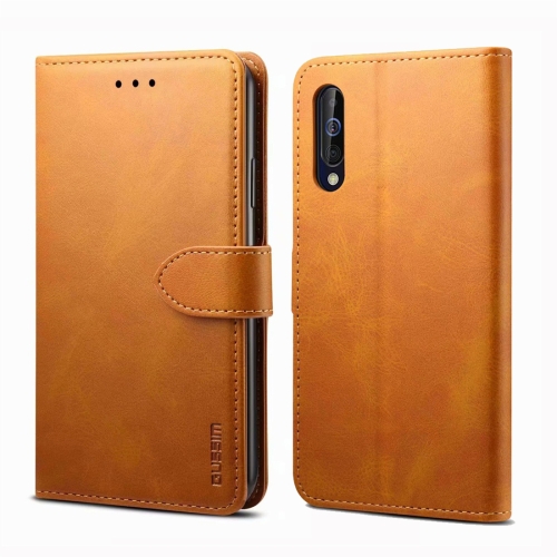 

For Galaxy A10 / M10 GUSSIM Business Style Horizontal Flip Leather Case with Holder & Card Slots & Wallet(Khaki)