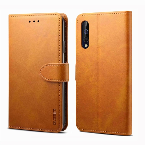 

For Galaxy A30s / A50 / A50S / A70 GUSSIM Business Style Horizontal Flip Leather Case with Holder & Card Slots & Wallet(Khaki)