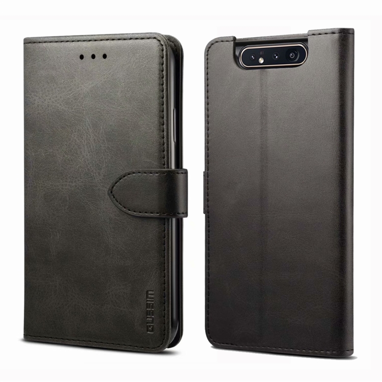 

For Galaxy A80 / A90 GUSSIM Business Style Horizontal Flip Leather Case with Holder & Card Slots & Wallet(Black)