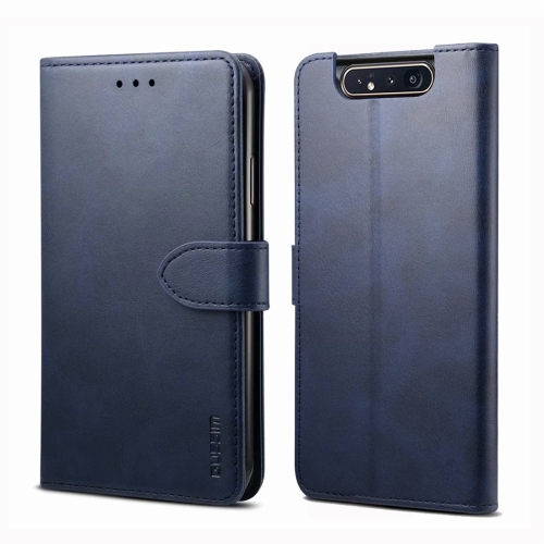 

For Galaxy A80 / A90 GUSSIM Business Style Horizontal Flip Leather Case with Holder & Card Slots & Wallet(Blue)