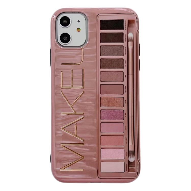 

For iPhone 11 Eyeshadow Box All-inclusive Shockproof Soft Protection Case(Pink)