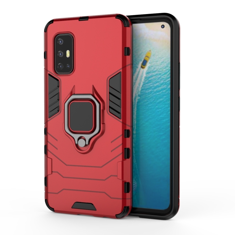 

For Vivo V17 (India) Shockproof PC + TPU Protective Case with Magnetic Ring Holder(Red)