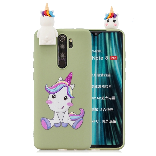 

For Xiaomi Redmi Note 8 Pro Cartoon Shockproof TPU Protective Case with Holder(Unicorn)