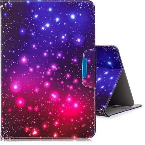 

For 10 inch Tablet PC Universal Colored Drawing Horizontal Flip PU Leather Case with Holder & Card Slots(Colorful Starry Sky)