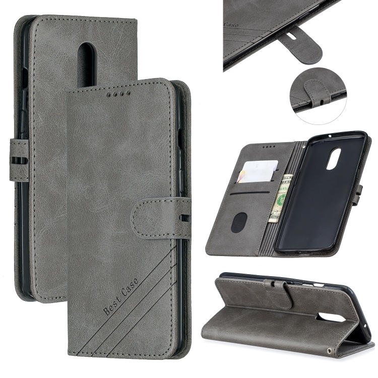 

Stitching Style 2-Color Cow Texture Horizontal Flip PU Leather Case with Holder & Card Slot & Lanyard(Gray)