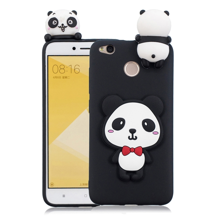 

For Xiaomi Redmi 4X 3D Cartoon Pattern Shockproof TPU Protective Case(Red Bow Panda)
