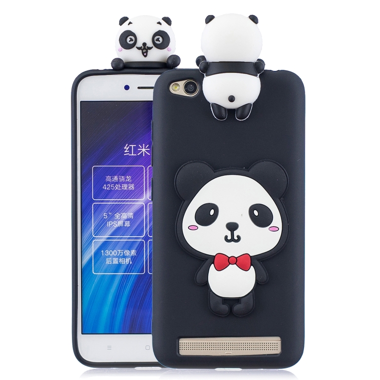 

For Xiaomi Redmi 5A 3D Cartoon Pattern Shockproof TPU Protective Case(Red Bow Panda)