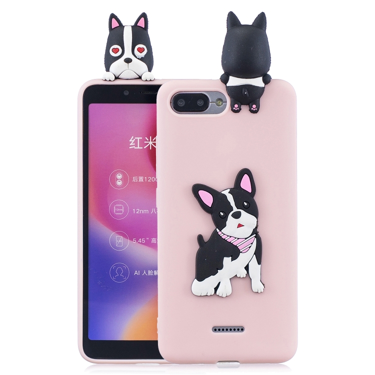 

For Xiaomi Redmi 6A 3D Cartoon Pattern Shockproof TPU Protective Case(Cute Dog)