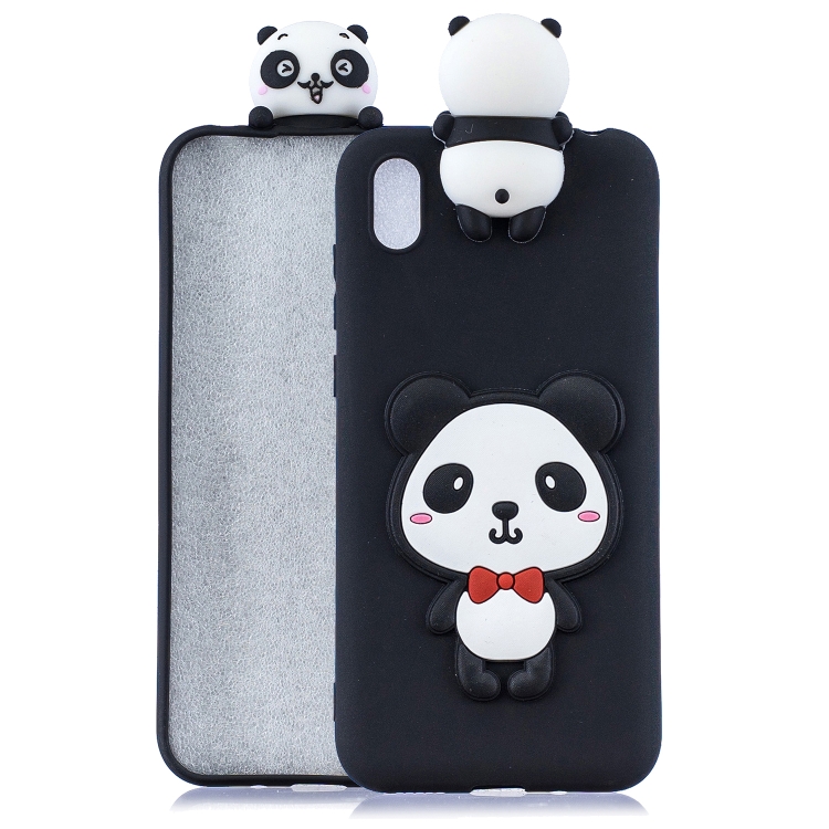 

For Xiaomi Redmi 7A 3D Cartoon Pattern Shockproof TPU Protective Case(Red Bow Panda)