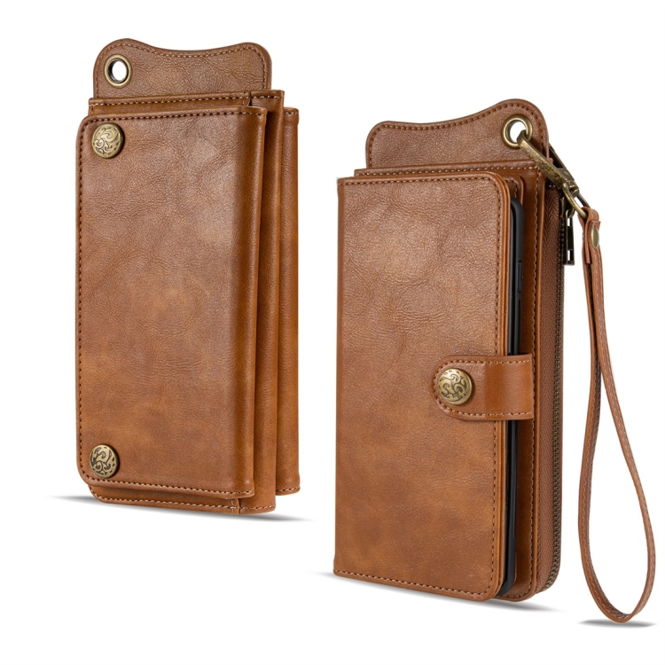 

For Galaxy S10 Multi-function PU + TPU Horizontal Flip Leather Case with Card Slots & Wallet & Photo Frame & Lanyard(Light Brown)