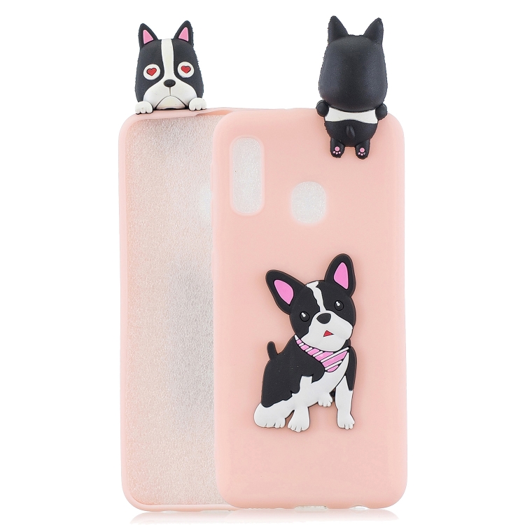 

For Galaxy A20e 3D Cartoon Pattern Shockproof TPU Protective Case(Cute Dog)