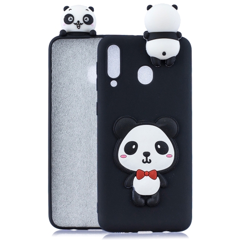 

For Galaxy A40 3D Cartoon Pattern Shockproof TPU Protective Case(Red Bow Panda)