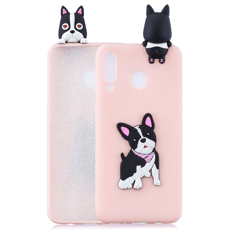 

For Galaxy A40 3D Cartoon Pattern Shockproof TPU Protective Case(Cute Dog)