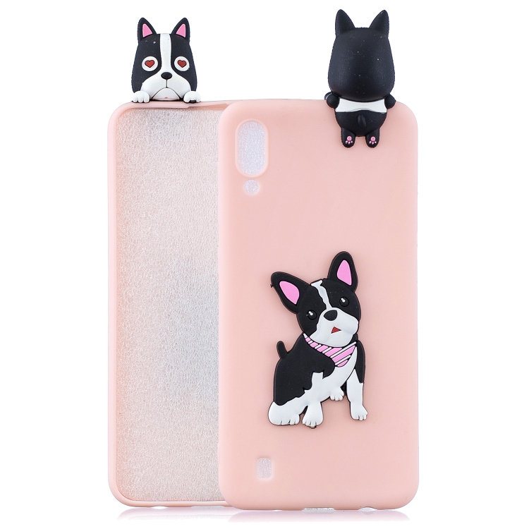 

For Galaxy M10 3D Cartoon Pattern Shockproof TPU Protective Case(Cute Dog)