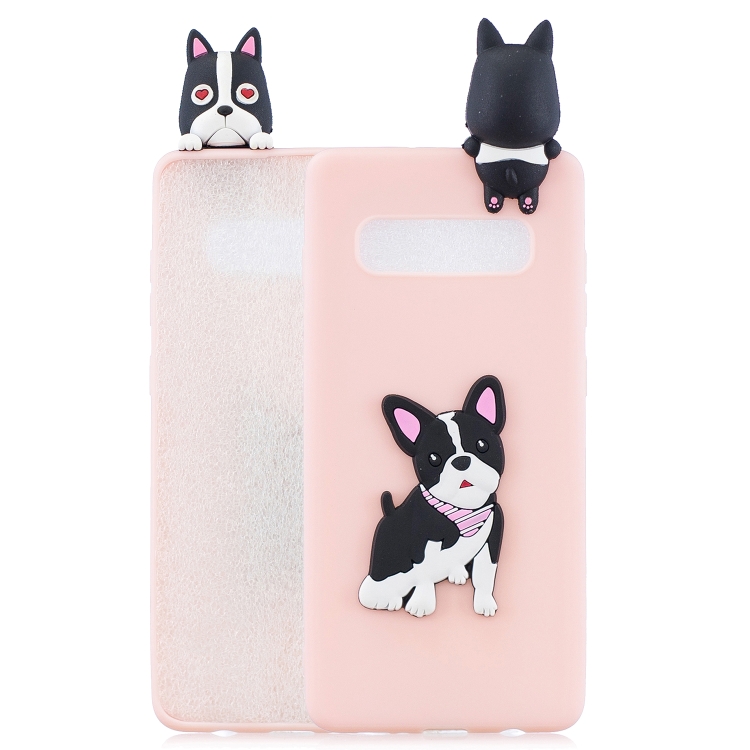 

For Galaxy S10+ 3D Cartoon Pattern Shockproof TPU Protective Case(Cute Dog)