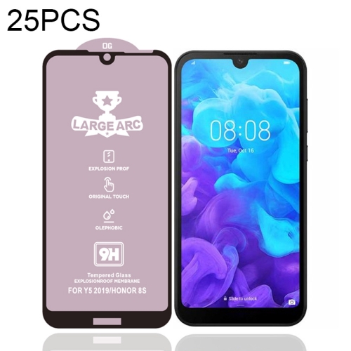 

For Huawei Y5 (2019) 25 PCS 9H HD High Alumina Full Screen Tempered Glass Film