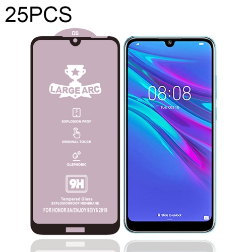 

For Huawei Y6 (2019) 25 PCS 9H HD High Alumina Full Screen Tempered Glass Film