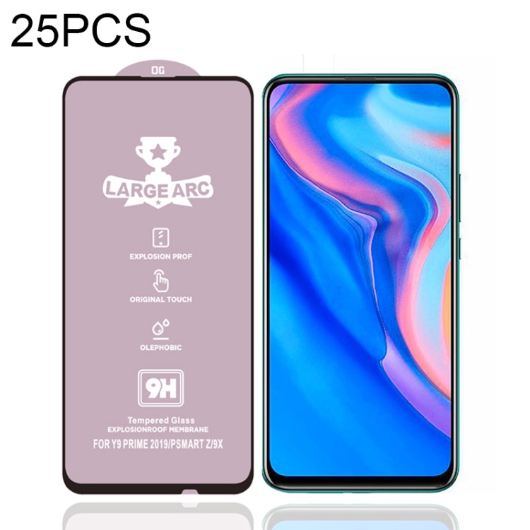 

For Huawei Y9 Prime (2019) 25 PCS 9H HD High Alumina Full Screen Tempered Glass Film