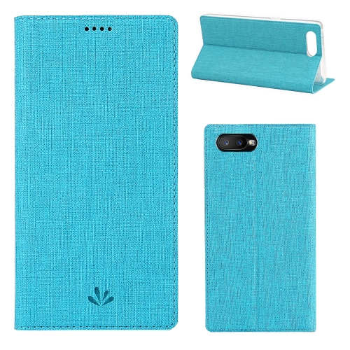 

For OPPO Reno A Magnet Horizontal Flip Shockproof TPU + PU Leather Protective Case Card Slot & Holder(Blue)