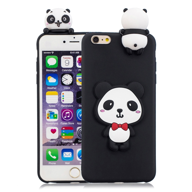

For iPhone 6 Plus & 6s Plus 3D Cartoon Pattern Shockproof TPU Protective Case(Red Bow Panda)
