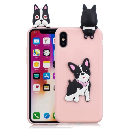 

For iPhone XR 3D Cartoon Pattern Shockproof TPU Protective Case(Cute Dog)