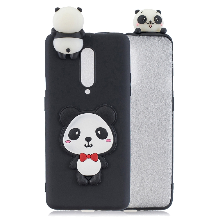

For OnePlus 7 Pro 3D Cartoon Pattern Shockproof TPU Protective Case(Red Bow Panda)