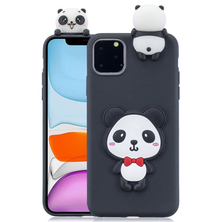 

For iPhone 11 3D Cartoon Pattern Shockproof TPU Protective Case(Red Bow Panda)