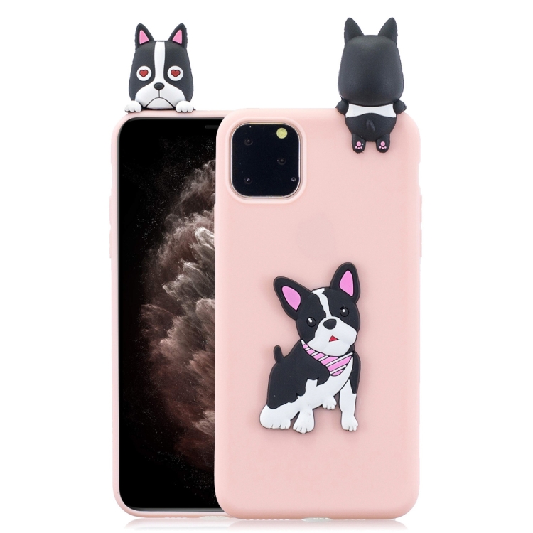 

For iPhone 11 Pro Max 3D Cartoon Pattern Shockproof TPU Protective Case(Cute Dog)